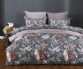 Постельное белье с одеялом "Kazanov.A." Маки (графит лаванда) Велюр/Egypt Cotton, Семейный