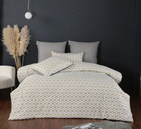 Постельное белье с одеялом "Kazanov.A." Онтарио (мокко трюфель) Велюр/Egypt Cotton, Евро