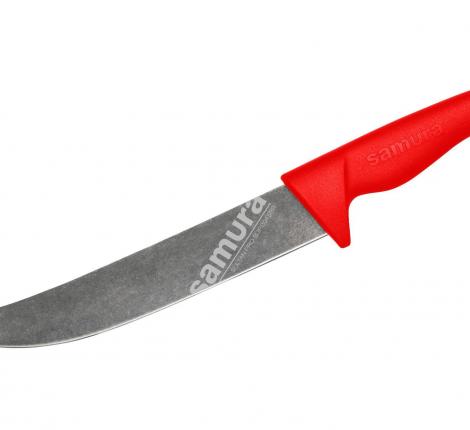 Нож кухонный-пчак &quot;Samura SULTAN PRO&quot; для нарезки 213 мм, ТЭП красный (с галтовкой)