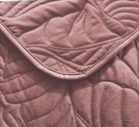 Покрывало из бархата "KARTEKS" 03, 240х260 (50х70-2 шт), пудра