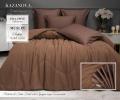Постельное белье с одеялом "Kazanov.A." Muslin&Satin Solid color (брауни охра), Евро