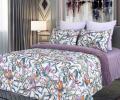 Постельное белье с одеялом "Kazanov.A." Колибри (аметист/жемчуг) Велюр/Egypt Cotton, Семейный