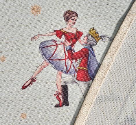 Скатерть круглая LEFARD "ЩЕЛКУНЧИК" 185 см, бежевый