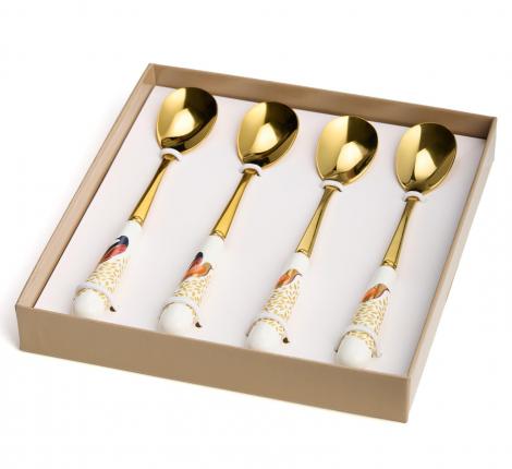 Набор чайных ложе 4 шт. "GOLDEN BIRDS"