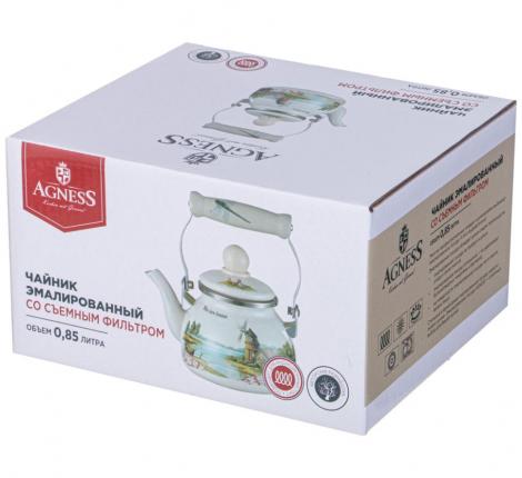 Чайник эмалированный со съёмным фильтром "FAMILY HOUSE", 0,85 Л