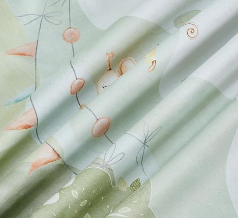 Постельное белье "Asabella" 2310-4XS Мако-Сатин, 1,5 спальный