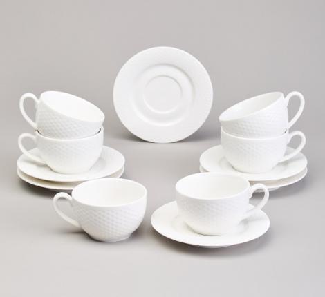 Чайный набор "INFINITY" на 6 персон, 12 предметов (230 мл)