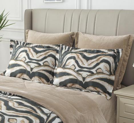 Постельное белье с одеялом "Sofi de Marko" Ренато №25 Велюр/Сатин, Евро