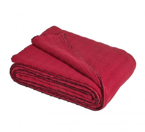 Покрывало пике "Blanc des Vosges" ARTESIA FRAMBOISE (розовый),180х260