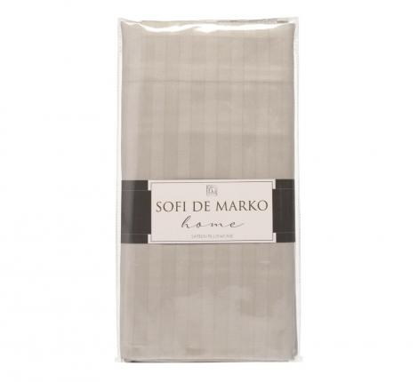 Наволочка "Sofi de Marko" Моне (бежевый) Страйп Сатин, 70х70 с ушками 5см (1 шт.)