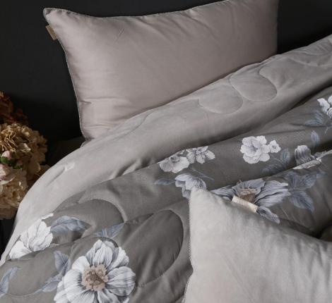 Постельное белье с одеялом "Kazanov.A." Рашель (капучино жемчуг) Велюр/Egypt Cotton, Евро