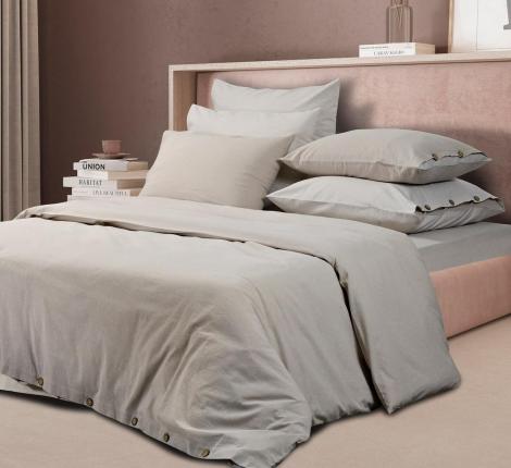 Постельное бельё Sharmes "Rustic melange" Евро, бежевый