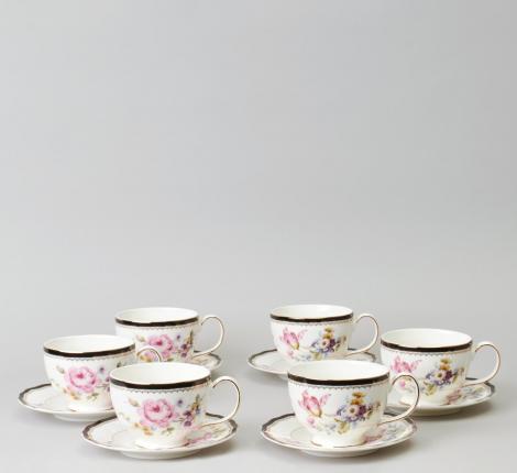 Чайный набор "NOSTALGIE" на 6 персон, 12 предметов (260 мл)