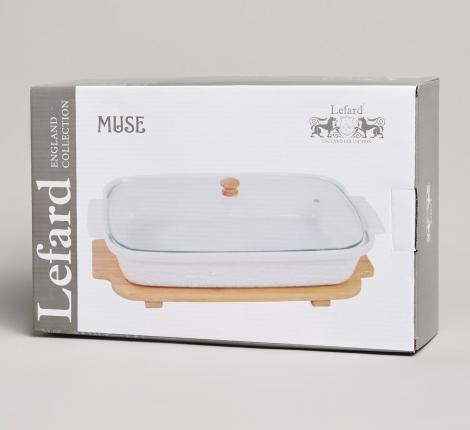 Блюдо для выпекания и сервировки "MUSE" с крышкой, 1400 мл