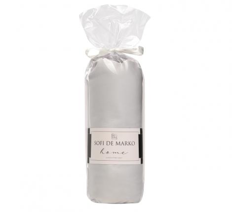 Простыня на резинке "Sofi de Marko" Мармис (светло-серая) Сатин, 90х200х30