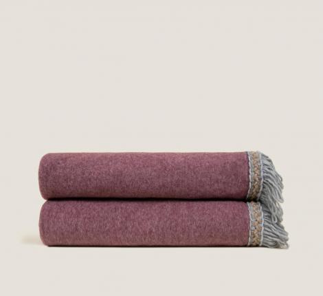 Плед Frati "SOFT BAMBOO" GRANATA с тесьмой Rousseau (гранатовый), 160х200