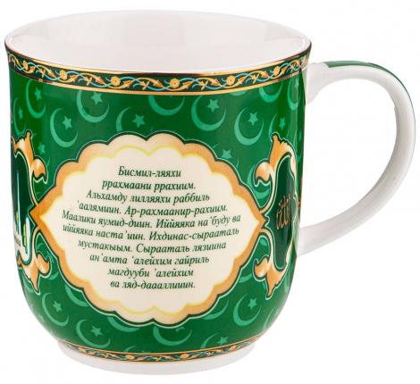 Кружка "СУРА ФАТИХА" 400 мл, зелёная