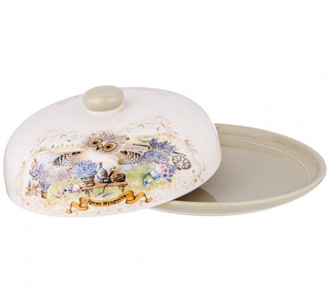 Блюдо для блинов с крышкой "ДЕРЕВО МУДРОСТИ" 358-1861, диаметр 23 см