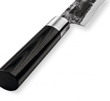 Нож кухонный &quot;Samura SUPER 5&quot; универсальный 162 мм, гвоздичное масло, салфетка
