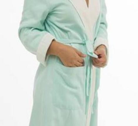 Халат женский  Maison D'or "COSSETTE" сатин-жаккард (фиолетовый), XL(50)-XXL(52)