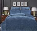 Постельное белье с одеялом "Kazanov.A." Lindor Premium (деним платина) Велюр/Egypt Cotton, Семейный