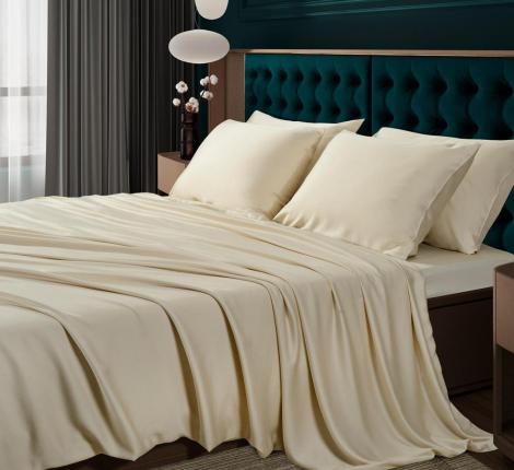 Простыня на резинке Sharmes "Bamboo" 180х200, бежевый