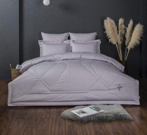 Постельное белье с одеялом "Kazanov.A." Stripe Le-Man (платина лаванда) Страйп Сатин, Семейный