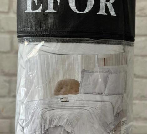 Постельное белье с одеялом EFOR SATEN (светло-голубой), Евро