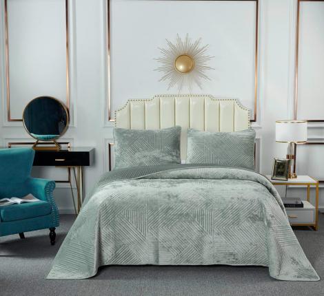 Покрывало "Sofi de Marko" Патрисия (изумруд 1) Велюр, 240х260