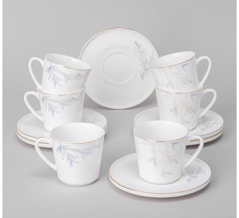 Кофейный набор "INSPIRATION" ЛАВАНДА на 6 персон, 12 предметов (220 мл)