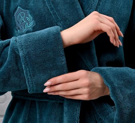 Халат женский трига шалька "AMBIELLA A-1295" изумрудный, L/XL