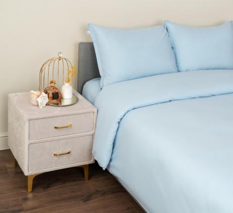 Постельное белье "Siberia" Сэнди (голубая) Ранфорс, 1,5 спальный