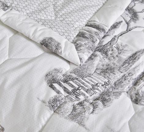 Покрывало стёганое "Blanc des Vosges" PROMENADE graphite (графит),  250х270