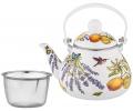 Чайник эмалированный со съёмным фильтром "ПРОВАНС ЛИМОНЫ", 1,3 л