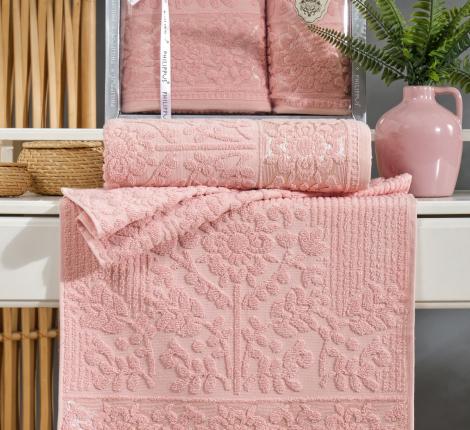 Комплект махровых полотенец "PHILIPPUS" (50x90/70х140) 2 шт. LYDIA, пудра