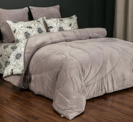 Постельное белье с одеялом "Kazanov.A." Капелла (дымчатая роза) Велюр/Egypt Cotton, Евро