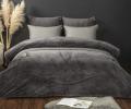 Постельное белье с одеялом "Kazanov.A." Хьюстон (графит серый жемчуг) Велюр/Egypt Cotton, Евро