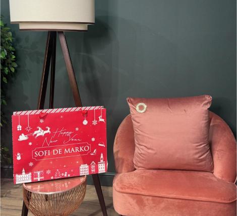Полушка декоративная "Sofi de Marko" Адора (терракот) Велюр, 55х55