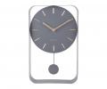 Часы настенные с маятником Karlsson "CHARM SMALL" (серый), 32,5x20x5 см