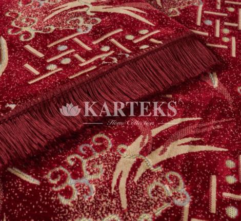 Покрывало шпигель большой "Karteks" на диван 160х220 БАМБУК, бордовый