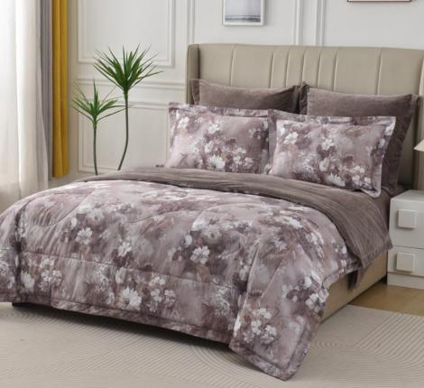 Постельное белье с одеялом "Sofi de Marko" Ренато №4 Велюр/Сатин, Евро