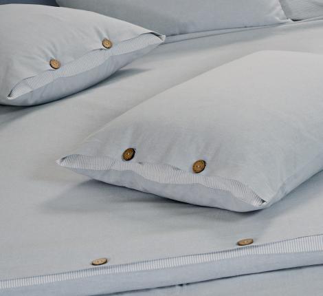 Постельное бельё Sharmes "Rustic stripe" 1,5 спальный, голубой