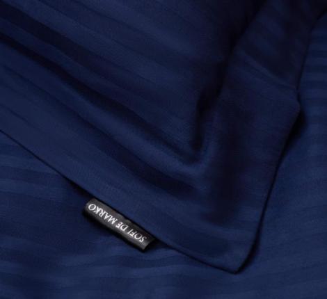 Постельное белье "Sofi de Marko" Моне (синий) Страйп Сатин, 1,5 спальный