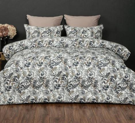 Постельное белье с одеялом "Kazanov.A." Беверли (индиго жемчуг) Велюр/Egypt Cotton, Семейный