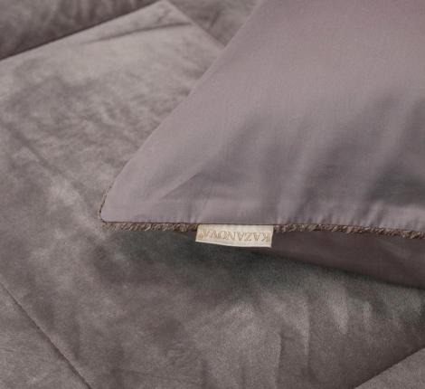 Постельное белье с одеялом "Kazanov.A." Sheffild Premium (капучино латте) Велюр/Сатин, Семейный