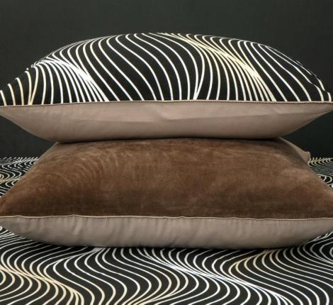 Постельное белье с одеялом "Kazanov.A." Байрон (бежевый трюфель) Велюр/Egypt Cotton, Семейный