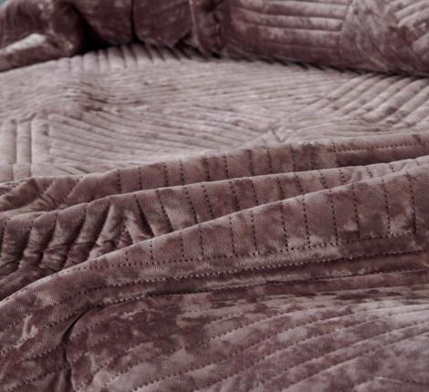 Покрывало "Sofi de Marko" Патрисия (пепел роза 1) Велюр, 160х220