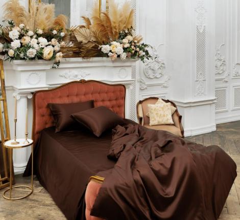 Простыня "CHOCOLATE PIE GRASS" Шёлк, 260х280