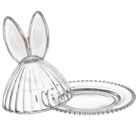 Блюдо сервировочное с крышкой "RABBIT FAMILY", 19,3*19,3*19 см