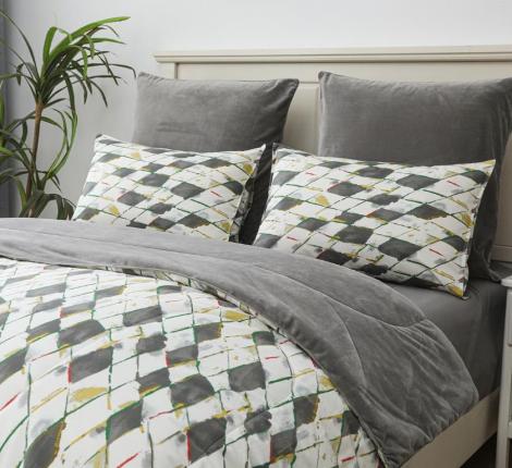 Постельное белье с одеялом "Sofi de Marko" Роберто №27 Велюр/Сатин, Евро
